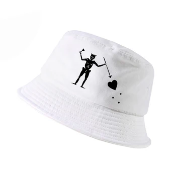 EDVARDAS MOKYTI PIRATAS JUODABARZDIS spausdinimo kibirą skrybėlę Vasarą Women100% Medvilnės Atsitiktinis harajuku pop bob žvejys kepurės