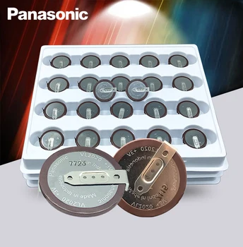 10pc Panasonic Originalus VL2020 3V 20mAh monetos tipo įkraunamas 180 laipsnių filė ličio mygtuką cell baterijos