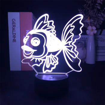 Karosas Dekoratyvinės Žuvys 3D Naktį Šviesos, Miegamojo Dekoras, Šviesos, Mielas Gimtadienio Spalvinga Dovana LED Lempos Manga Vaikas Gražių Metu