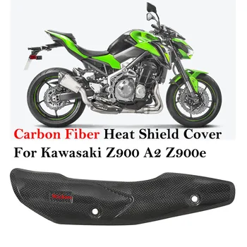 Slydimo Ant Kawasaki Z900 A2 Z900e Motociklo Išmetimo Pabėgti Sistemos Anglies Pluošto Raštas, Šilumos Skydas Padengti Guaro