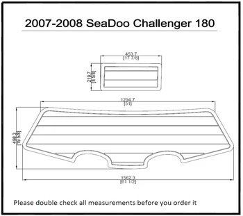 2007-2008 SeaDoo Challenger 180 Plaukti Platforma Padas Valtis EVA Tiko Paklotai 1/4