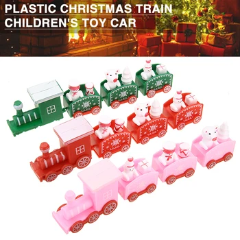 1pc Kalėdų Plastiko Traukinio Ornamentu Mažų Tamsių Medinių Briedžių Vaikams Kalėdų Žaislas Kalėdos Šalis Dekoro Universalus Atostogų Dovanų
