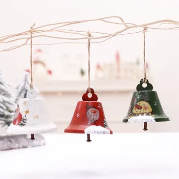 Kalėdų kaustytomis geležies animacinių filmų vyras sniego bell Kalėdų eglutė pakabukas prekybos centras, langas, langų apdailos juosta pakabukas