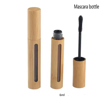 50Pcs/Daug 6ml aukštos kokybės bambuko tuščias tušas vamzdžių ir (arba) lūpų blizgesys butelis/blakstienų vamzdis natūralaus bambuko kosmetikos pakuotės SN067
