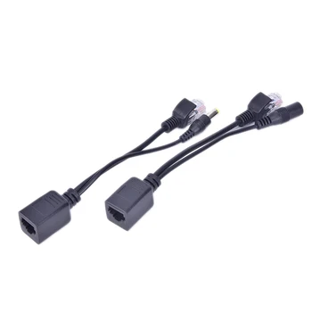 POE Kabelis Pasyvus Power Over Ethernet Adapterio Kabelį POE Splitter Purkštuvas Maitinimo Modulis 12-48v IP Kameros