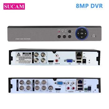 8MP HAINAUT DVR Skaitmeninio Vaizdo įrašymo 4Channel 8Channel DVR Hibridas 5MP 4K NVR už 5MP 8MP HAINAUT/TVI/CVI/CVBS/IP Kamerų Palaikymas XMEye