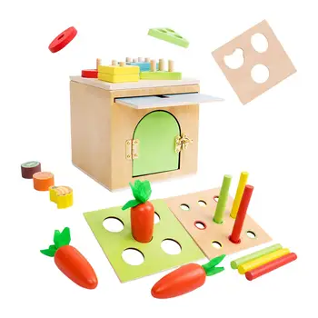 6 in 1 Medinis rinkinys Montessori Žaislas Morkų Derliaus Švietimo Žaislai Montessori Medžiagos Objekto Pastovumas Lauke Vaikams