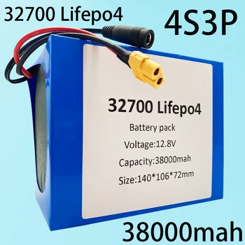 32700 Lifepo4 Baterija 4S3P 12.8 V 38Ah 4S 40A 100A Subalansuotas BMS Elektros Valtis ir Nepertraukiamo Maitinimo šaltinis 12V