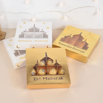 Eid Mubarakas Saldainių Dėžutė Ramadanas Dovanų Dėžutėje Kartono Slapukus Keksiukų, Šokolado Pakuočių Islamo Musulmonų Eid Al Adha Apdailos Tiekimo