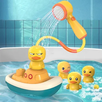 Nauji Kūdikių Vonios Žaislų Rinkinys Vaikams Purkšti Vandenį Vonios Žaislus, Elektros Antis Baby Shower Vandens Žaislai Kamuolys Vonios kambarys Kūdikių Žaislas Vonios Žaislai