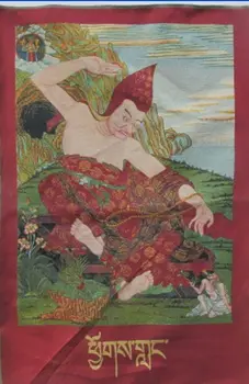 35.46' /Tibete ir Nepale šilko siuvinėjimo thangka egzorcizmo Buda goddess of mercy