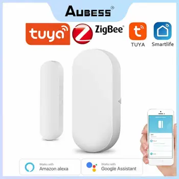 Aubess Tuya WiFi/Zigbee 3.0 Durų, Langų Jutiklis Garažo Durų Jutiklis, Suderinamas Su Alexa 