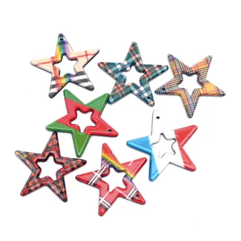20pcs Pentagram Formos Akrilo Amatų Kalėdinė Dekoracija Flatback Cabochon Embellishment Dėl užrašų knygelė 