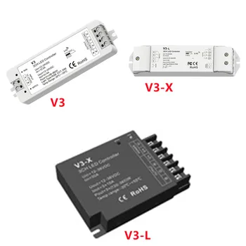 V3/V3-L/V3-X 3 Kanalų rgb valdiklis 2.4 G RD LED stumti dimmer nuotolinis RGB/RGBW Belaidžio kontrolės 3CH led juostelės led lempos modle