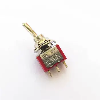 5vnt Raudona Mini MTS-102 3-Pin SPDT APIE-5A 120VAC Miniatiūriniai Perjungimo Jungikliai