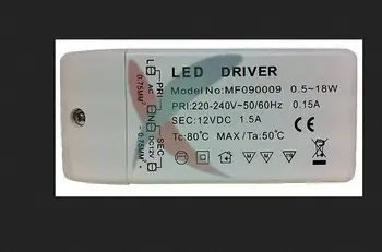 didmeninė lašas pirkinių 30PCS/daug Pastovios įtampos Transformatorius LED Driver Maitinimo šaltinis DC 12V 1.5 0.5 w-18W Skatinimo