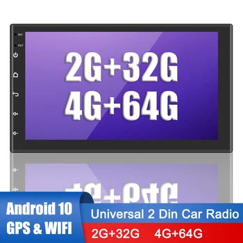 7/9/10 Colių 2 Din Multimedijos Grotuvo laisvų Rankų FM Recevier Bluetooth WIFI Android 10.0 Universalus Automobilio Radijo Carplay Veidrodis Nuorodą