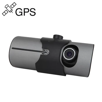 R300M Dvigubo Objektyvo GPS Vairavimo Diktofonas HD Automobilių Kameros, Stilius: Be Kortelės