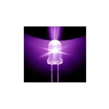 100vnt 5MM turas priekinio žibinto šviesą skleidžiantis vamzdelis, violetinė violetinė šviesiai violetinės šviesos šviesą skleidžiantis vamzdelis, pinigų detektorius šviesos