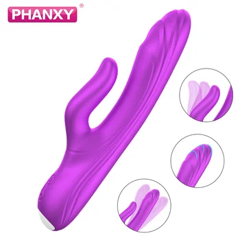 G Spot Triušis Dildo Vibratorius Orgazmas Suaugusiųjų Žaislai USB Įkrovimo Galingas Masturbacija Sekso Žaislas Moterims Suaugusiųjų Sekso Žaislas Produktas