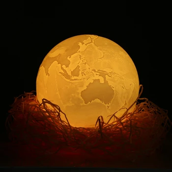 3D Šviesos Spausdinti Žemės Lempos, Stalo Lempos Spalvinga Mėnulio Lempos Įkrovimo Keisti Touch Usb Led Nakties Šviesos Namų Dekoro Kūrybos Dovana