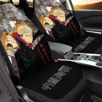 Yuji Itadori Automobilių Sėdynių užvalkalai Užsakymą Anime Džiudžiutsu Kaisen Automobilių Reikmenys,Pakuotėje 2 Universalus Priekinės Sėdynės Apsauginis Dangtelis