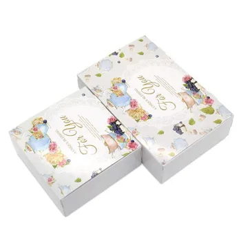 Karšto pardavimo 100vnt Britų Gėlių cupcake dėžės Dovanų Pakavimo Vestuves kepimo Paketą Derliaus Gėlių Kraftpopieris cake box