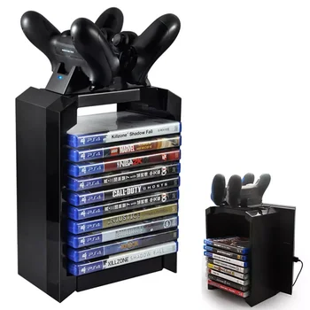 Žaidimai PlayStation 4 valdytojas stovėti Žaidimo Disko Bokštas Vertikalus Krovimo Doko Stotis Žaidimo Diskų Organizatorius PS4 Pro Plonas