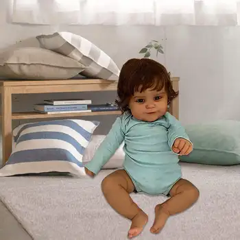 49cm/ Reborn Silikono Lėlės Bamblys Mergina Baby Doll Žaislas Rankų darbo Svertinis Įstaiga