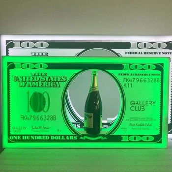 1.5 L arba 3L Logotipą VIP Glorifier Ekranas LED 100 Dolerių Butelis Vedėjas Naktinio Klubo Poilsio Šalis