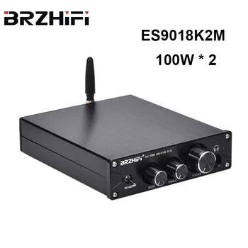 BRZHIFI HiFi PA-01 Bluetooth 5.0 APTX ES9018K2M VPK Stereo D Klasės 100W*2 Galios Stiprintuvas Su Ausinių Amp Garso Teatras