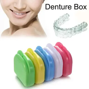 6 Spalvų Netikras Dantis Ortodontinio Atveju Dantų Laikiklis Burnos Apsaugą Dantų Protezų Saugojimo Plastikinę Dėžutę, Burnos Higienos Reikmenys Organizatorius