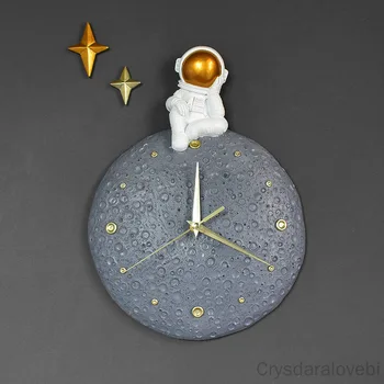 Modernios Šviesos Prabanga Astronautas Sieninis Laikrodis Asmenybės Valgomojo Kambario Sienų Apdaila Laikrodis Kūrybos Kambarį Namuose Mados Laikrodis