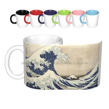Katsushika Hokusai , ( , Japonijos ) , Didžiosios Bangos Off Kanagawa Keramikos Puodelius Kavos Puodeliai Pieno, Arbatos Puodelis Hokusai Japonijos Į