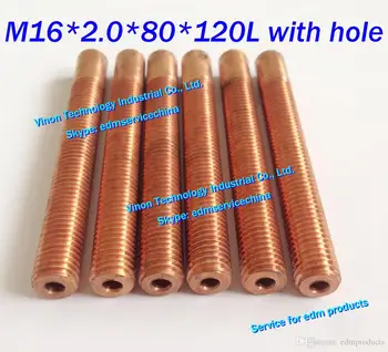 (5VNT Pack) M16*2.0*80*120mm edm Vario Threading Elektrodas, su skyle (sriegio ilgis 80mm), EDM Tapper Vario Elektrodas M16
