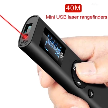 Mini USB 40M lazeriniai tolimačiai Pažangus Skaitmeninis Lazerinis Nuotolio Matuoklis Asortimentą Nešiojamų tolimatis tipo Rankinės Atstumo Matavimo Skaitiklis