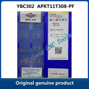 Nemokamas Pristatymas Originalus ZCC CT YBC302 APKT11T308-PF YBG102 YBG202 Frezavimo Cutter Įdėklai CNC pjovimo įrankiai