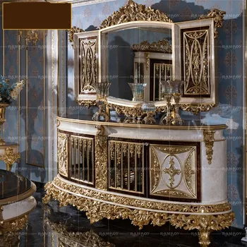 Europos stiliaus švediškas stalas prabangus restoranas arbatos kabineto prancūzijos villa kambarį medžio masyvo dekoratyvinis saugojimo švediškas stalas