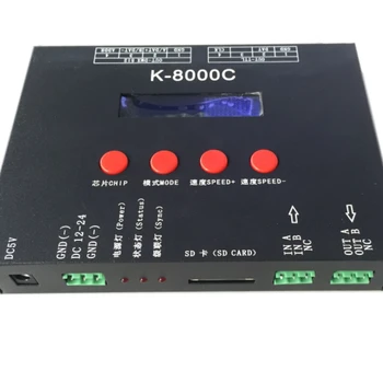 Ingelligent Apšvietimo Sprendimas T-8000 Programuojamas LED RGB 8192 Pikselių Valdytojas K-8000C