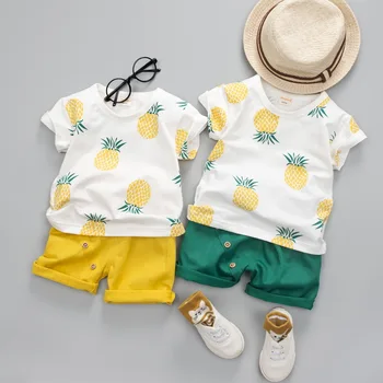 2020 tendencijos mados kūdikis, berniukas, mergaitė, vasaros suknelė mados berniukas, berniukas medvilnės baby sportiniai marškinėliai + šortai vaikų drabužiai