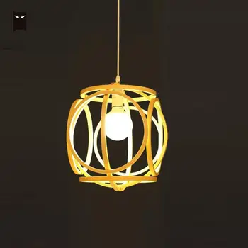 Bambukas Pasaulyje Atspalvio Pakabukas Šviesos Rungtynių Meno Nordic Kaimiškas Šalies Kabinti Lubų Lempa Dizaineris Valgomasis Stalas Kambarys E27 Lemputės