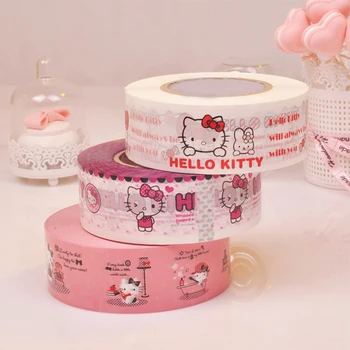 Hello Kitty Animacinių filmų Juostos Didelis Roll Kawaii Spalvos Vandeniui atsparus Skaidrus, Stiprus Sandarinimo Juosta Pakavimui ir greitas Pristatymas