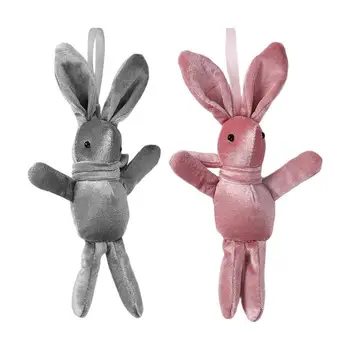 Triušis Lėlės, Pliušiniai Beskonis Įdaryti Rabbit Žaislas Su Virvelę Vaikams Animacinių Filmų Kalėdų Dovana Gimtadienio Vidaus Apdaila
