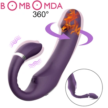 Dvigubas Dildo Vibratorius G Spot-Klitorio Analinis Dildo Vibratorius Suaugusiųjų Sekso Žaislai Moteris Masturbator 10 Režimas 10 Greitį Erotiniai Žaislai